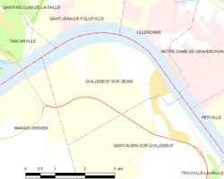 Map commune FR insee code 27485